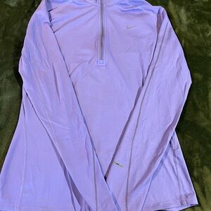 Nike Lavender Dri-FIT Half-Zip Top long sleeve size medium